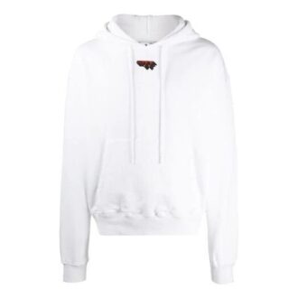 FW20 Logo-Kapuzenpullover Herren Weiß