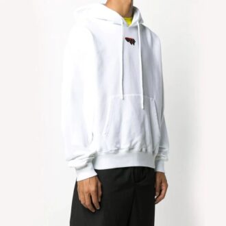FW20 Logo-Kapuzenpullover Herren Weiß
