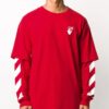 Fw20 Sweatshirt mit Diagonal-Streifen und mehrlagigen Ärmeln