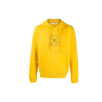 FW20 Workers Logo-Pullover mit Kapuze für Herren Gelb