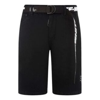 FW21 Alphabet-Gürtel-Design Lässige Shorts Version Schwarz