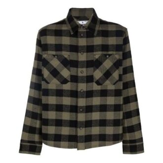 FW21 Arrow Flanell-Karomuster Langarmhemd, lockere Passform, Gelb