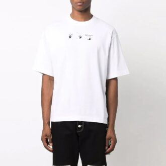 FW21 Arrows Pfeil-Logo-Print Shorts-Shirt Standardversion Weiß