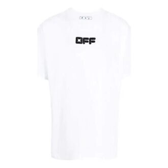 FW21 Brustlogo-Aufdruck Kurzarm Locker sitzend Weiß