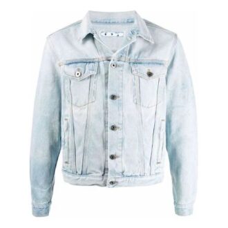 FW21 Denimjacke mit Pfeilprint, Version Blau