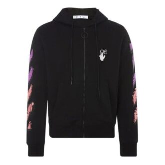 FW21 Jacke mit großem Pfeil-Print, Version Schwarz