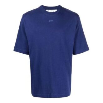 FW21 Kurzarm-Shirt mit Rundhalsausschnitt und Pfeil-Print, Version Blau
