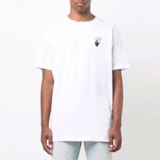 FW21 Kurzarm-Version mit Pfeil-Print, Weiß