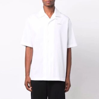 FW21 Lgo Kurzarm-Hemd, lockere Passform, weiß