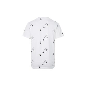 FW21 Logo-Allover-Print Rundhalsausschnitt Shorts Kurzarm Standardversion Weiß