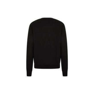 FW21 Logo Baumwolle Rundhalsausschnitt Langarm-Version Schwarz