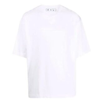 FW21 Logo-Muster Kurzarm-Hemd, lockere Passform, Weiß