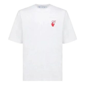 FW21 Logo-Muster Rundhalsausschnitt Shorts Kurzarm Locker sitzend Weiß