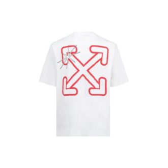 FW21 Logo-Muster Rundhalsausschnitt Shorts Kurzarm Locker sitzend Weiß
