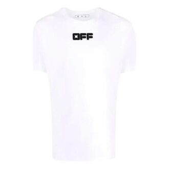 FW21 Logo-Print Kurzarm-Shirt, lockere Passform, Weiß