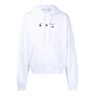 FW21 Logo-Print Langarm-Jacke, lockere Passform, Weiß