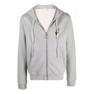 FW21 Logo-Print Reißverschluss Standardversion Grau