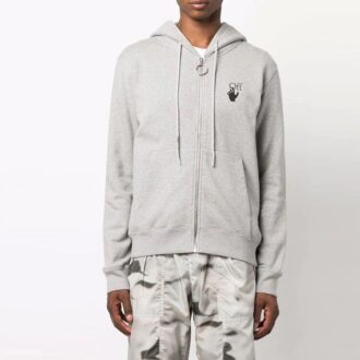 FW21 Logo-Print Reißverschluss Standardversion Grau