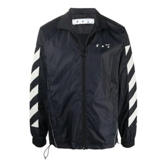 FW21 Logo-Print Windjacke Standardversion Schwarz