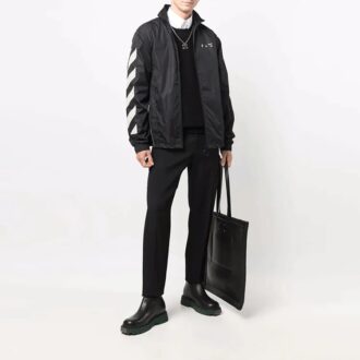 FW21 Logo-Print Windjacke Standardversion Schwarz