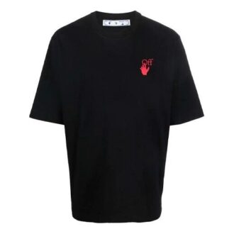 FW21 Logo Rundhals-Shorts mit kurzen Ärmeln, Standardversion, Schwarz