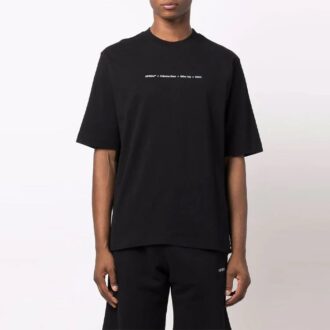 FW21 Logo Rundhalsausschnitt Shorts Kurzarm Slim Fit Version Schwarz