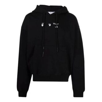 FW21 Melting Arrow Logo Print Sport-Herren-T-Shirt Schwarz