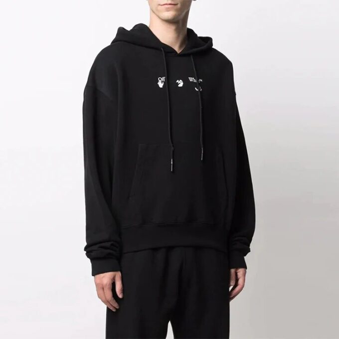 FW21 Melting Arrow Logo Print Sport-Herren-T-Shirt Schwarz
