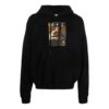FW21 Pullover mit Kordelzug und Alphabet-Print, schwarz