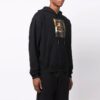 FW21 Pullover mit Kordelzug und Alphabet-Print, schwarz