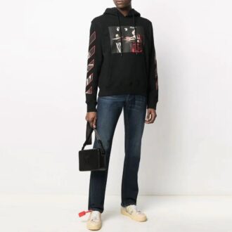 FW21 Pullover mit Logo-Print, Standardversion, Schwarz