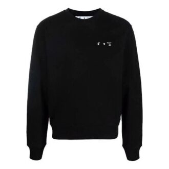 FW21 Pullover mit Rundhalsausschnitt und Pfeilmuster, Standardversion, Schwarz