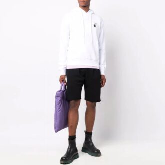 FW21 Retro-Logo-Shorts, Slim-Fit-Version, Schwarz