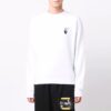 FW21 Rundhals-Pullover aus Baumwolle, weiß