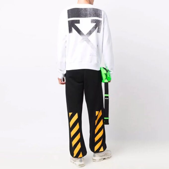 FW21 Rundhals-Pullover aus Baumwolle, weiß