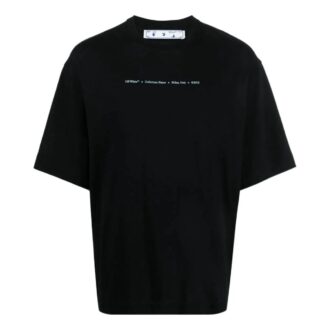 FW21 Rundhalsausschnitt mit Alphabet-Print, Kurzarm, lockere Passform, schwarz