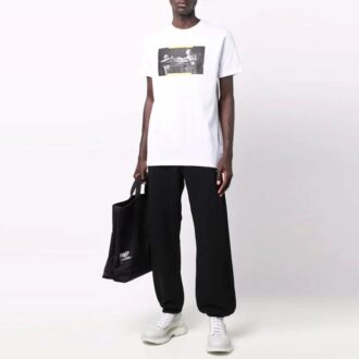 FW21 Short-Sleeve-Shirt mit Aufdruck, Standardversion, Weiß