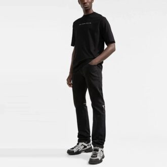 FW21 Shorts mit Pfeilmuster-Logo-Print, Rundhalsausschnitt und kurzen Ärmeln, Standardversion, Schwarz
