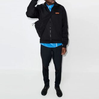 FW21 Sportjacke mit Reißverschluss und langen Ärmeln, Slim Fit, Schwarz