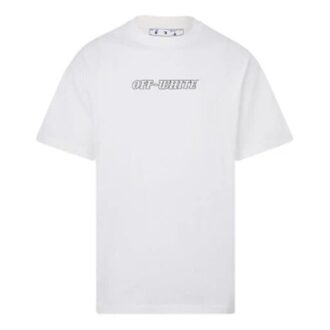 FW21 T-Shirt mit Gemäldemuster, Rundhalsausschnitt, kurze Ärmel, lockere Passform, weiß