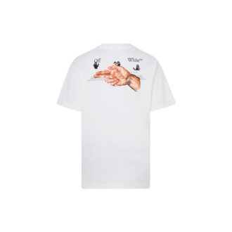 FW21 T-Shirt mit Gemäldemuster, Rundhalsausschnitt, kurze Ärmel, lockere Passform, weiß