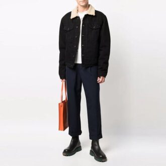 FW21 Umweltfreundliche Jacke mit Reverskragen, schwarz