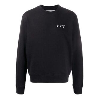 Herren-Pullover mit Rundhalsausschnitt und Logo, schmal geschnitten