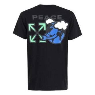 Herren SS21 Peace Worldwide Baumwolle Schwarz
