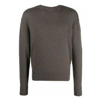 Off-White Herren-Basic-Pullover aus Wolle, lockere Passform, braun