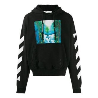 Off-White Herren Musterdruck Schwarz