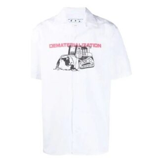 Off-White Herren SS21 Logo-Print Weißes Hemd