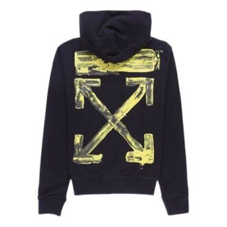 Off-White Herren-Sweatshirt aus Acryl mit schmalen, mehrfarbigen Arrows, schwarz