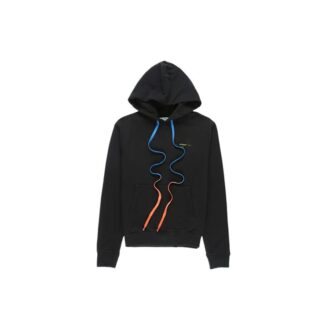 Off-White Herren-Sweatshirt aus Acryl mit schmalen, mehrfarbigen Arrows, schwarz