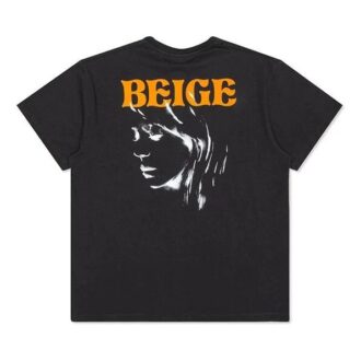 Portrait S/S OVER TEE mit Aufdruck, Kurzarm, lockere Passform, schwarzes T-Shirt, Unisex